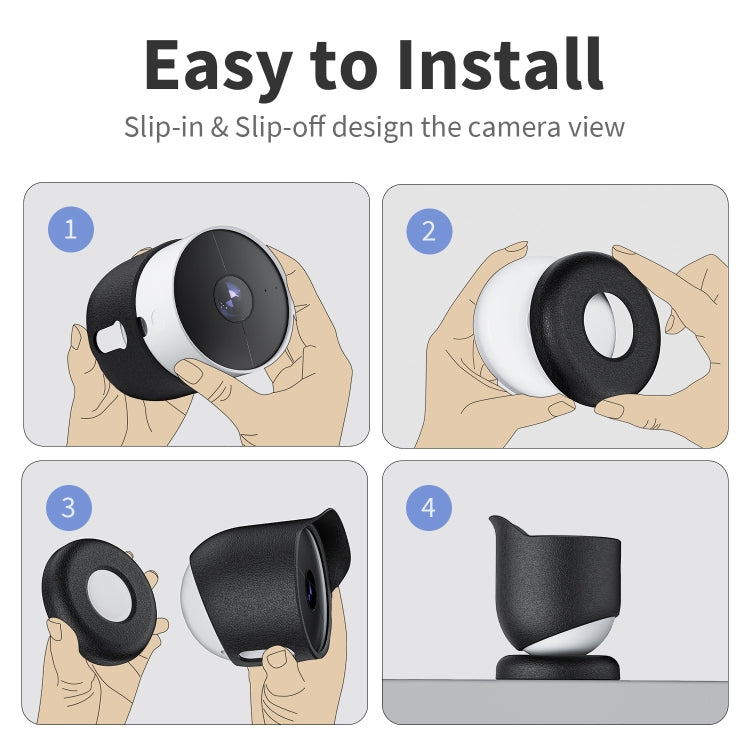For Google Nest Camera Outdoor Silicone Water-Resistant Protective Cover, For Google Nest White, For Google Nest Black For Google Nest Camera Outdoor Silicone Water-Resistant Protective Cover, For Google Nest White, For Google Nest Black